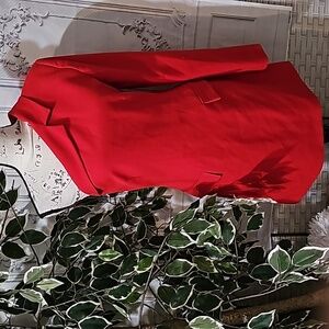 Zara Limited Edition Red Asymetrical One Shoulder Coat Dress Medium